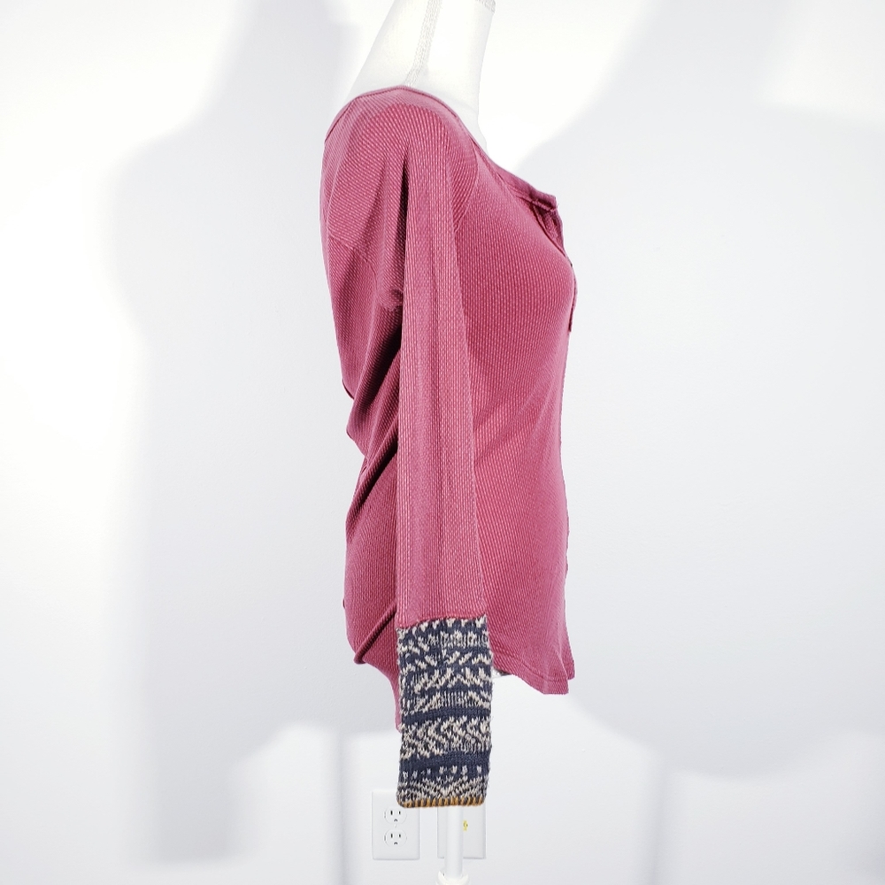 Free People Cuffed Red Thermal - Picture 6 of 8